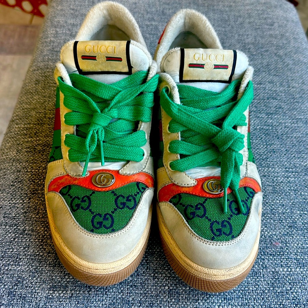 Gucci screener sneakers dirty look
